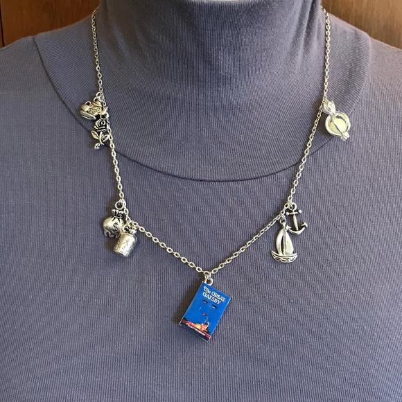 The Great Gatsby F. Scott Fitzgerald Handmade Glowing Literature Book Necklace - Picture 7 of 16